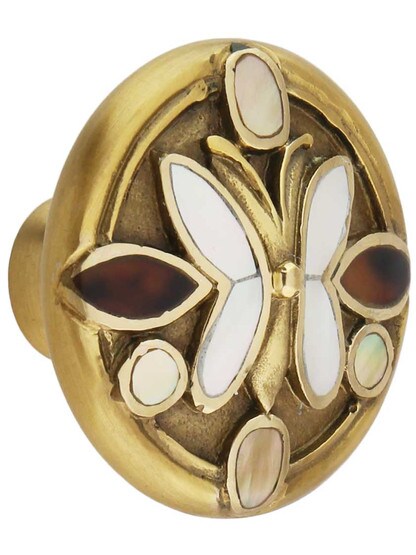 Heirloom Treasures Butterfly Knob - 1 1/2 inch Diameter.